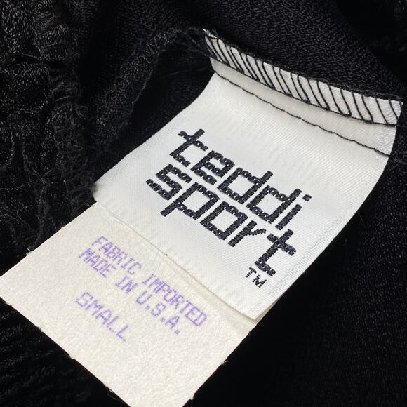 Vintage Teddi Sport Womens Size S Black Elastic Waist Pants - Picture 5 of 9